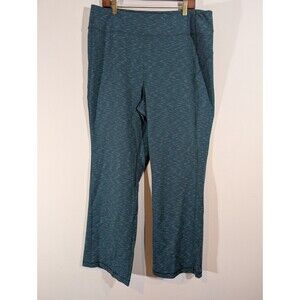 Duluth Trading Leggings Women Sz XL Teal High Rise Straight Leg‎ Yoga Pants